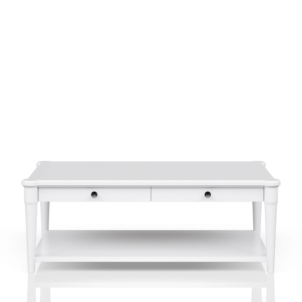 Cocktail Table With Two Storage Drawers And Casters