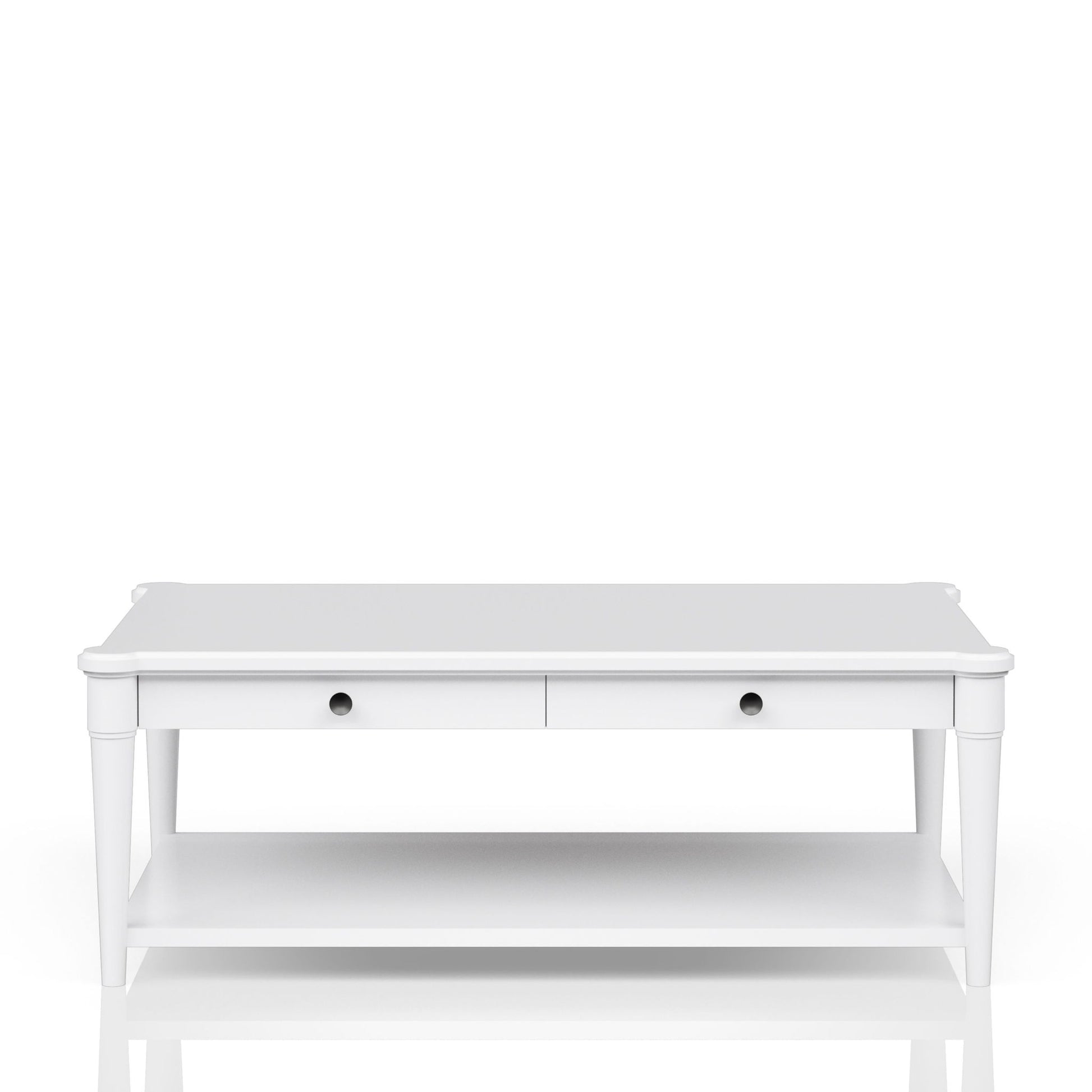 Cocktail Table With Two Storage Drawers And Casters