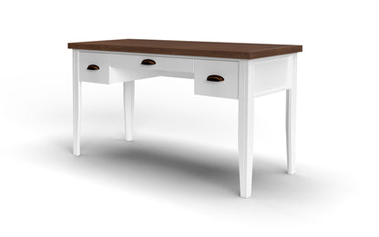 Hampton - 53" Writing Desk - Jasmine Whitewash And Barnwood