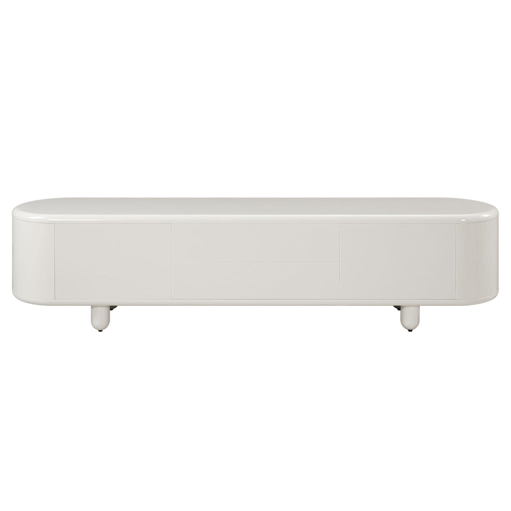 Keely - TV Stand - Gloss White