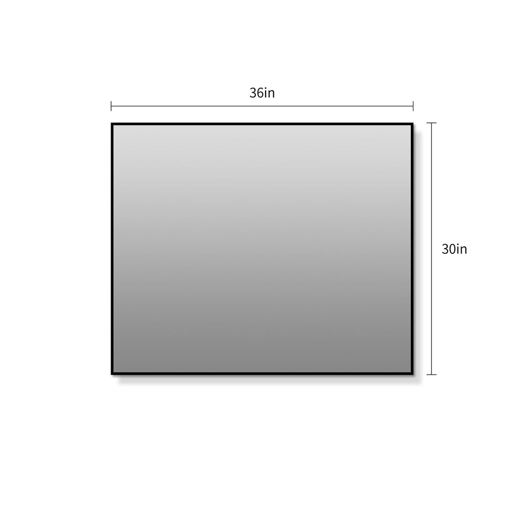 Rectangular Framed Bathroom Wall Mirror, Horizontal Or Vertical Mount