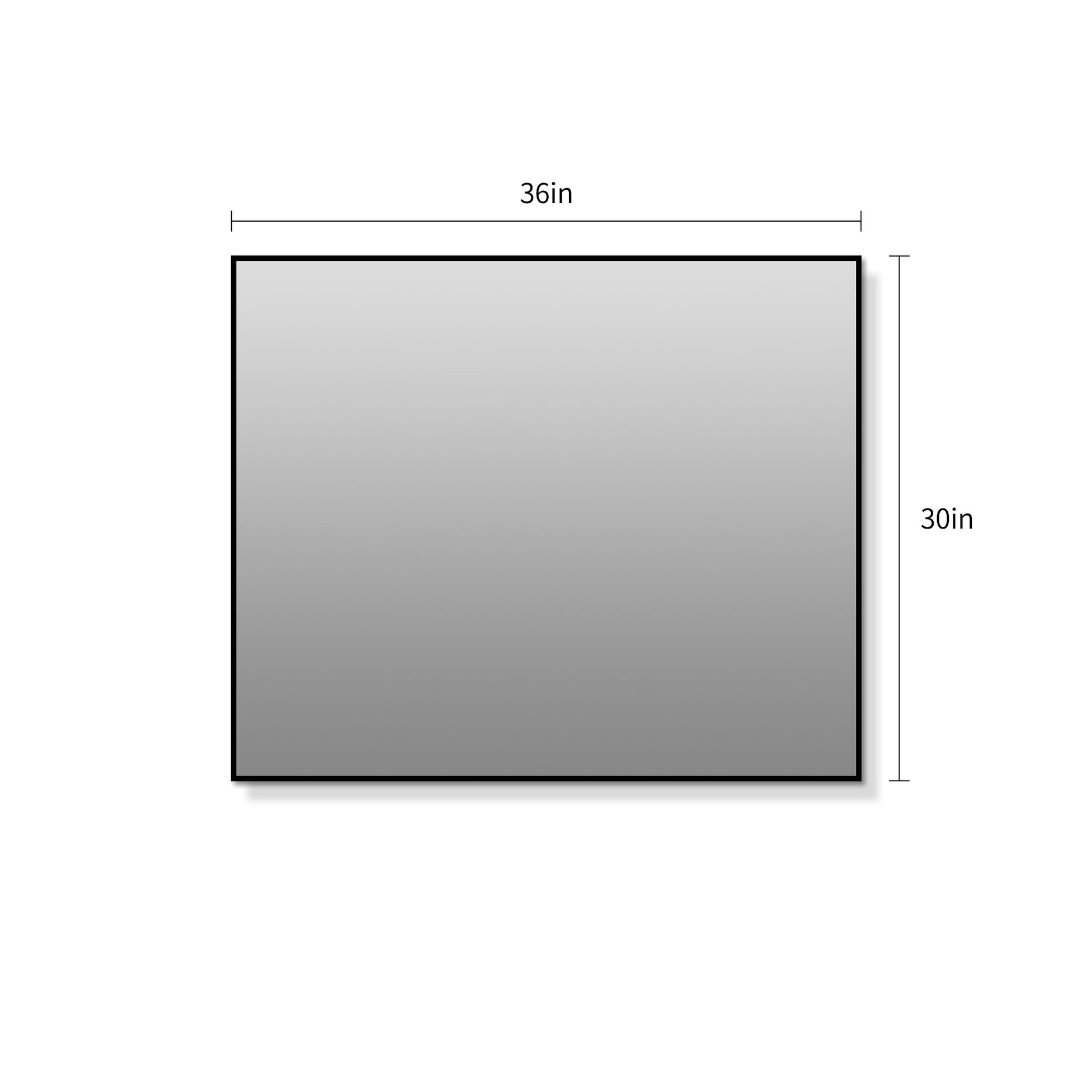 Rectangular Framed Bathroom Wall Mirror, Horizontal Or Vertical Mount