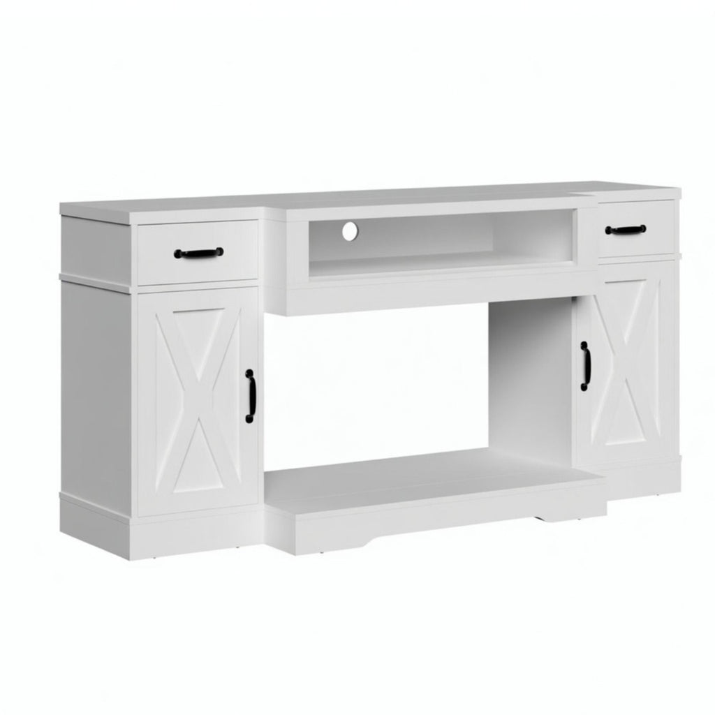 TV Stand With Adjustable Shelves & Double Doors