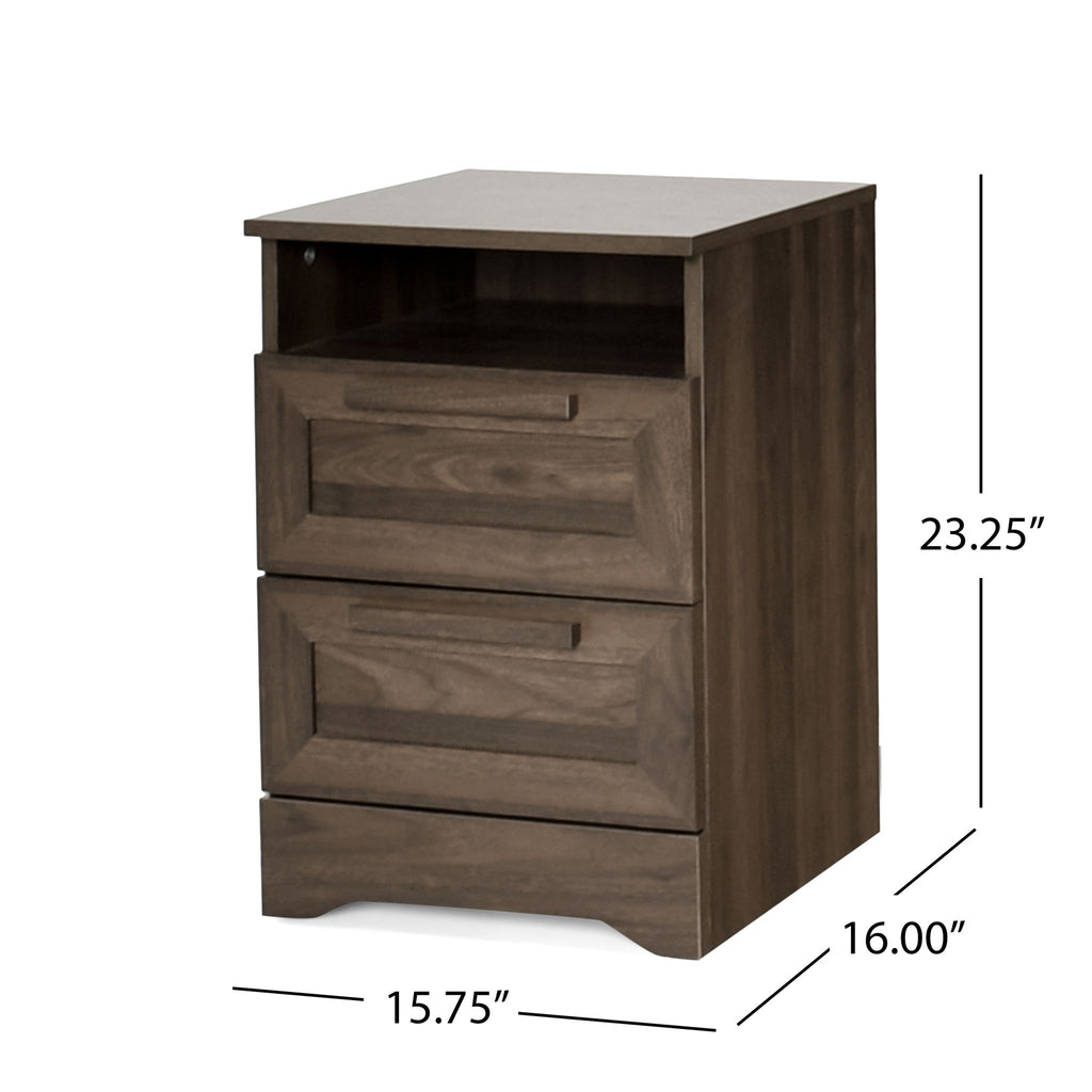 Broxon - Rustic Drawer Nightstand