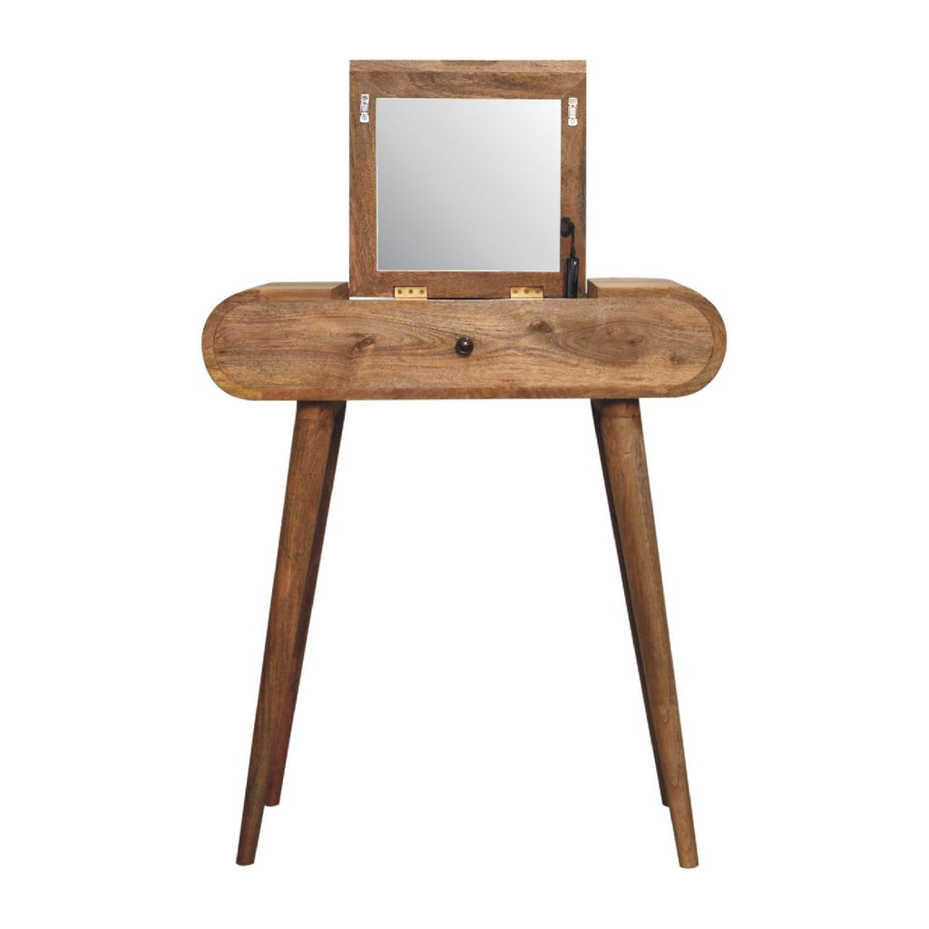 Mini Dressing Table With Foldable Mirror