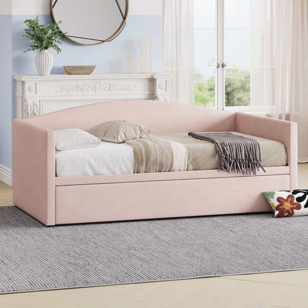 Daybed With Pop Up Trundle, Upholstered Sofa Bed