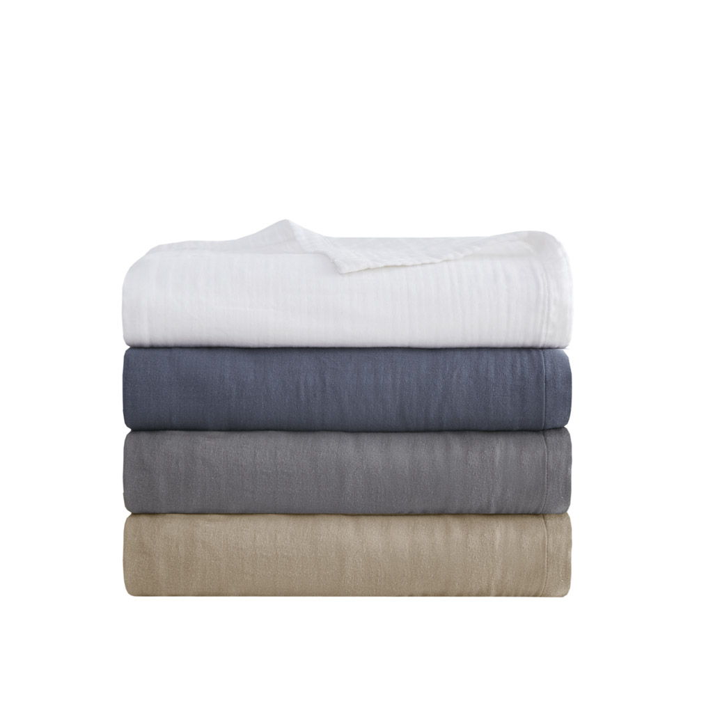 Gauze - Full Lightweight Blanket - White