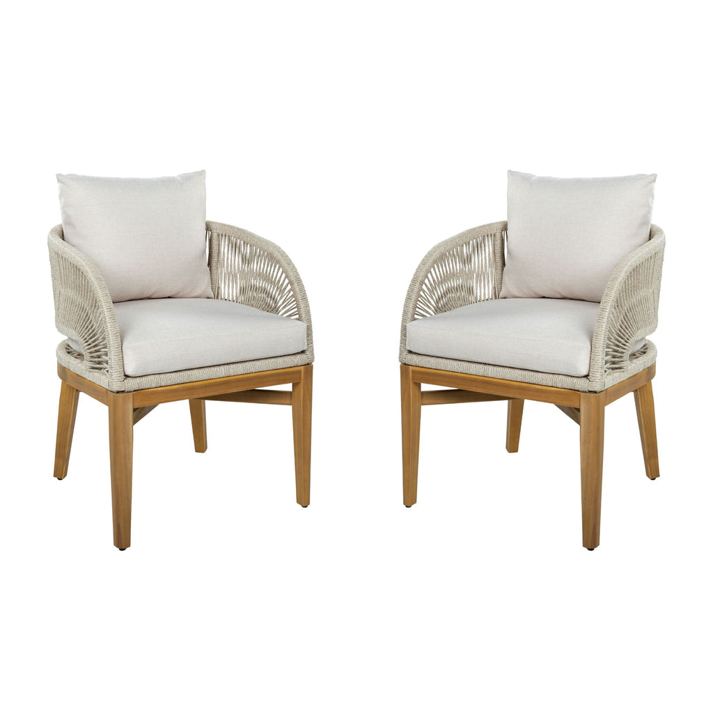Outdoor Dining Chairs With Cushion (Set of 2)