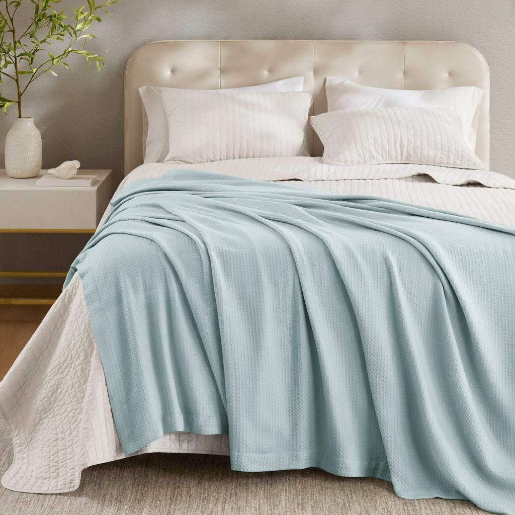 Egyptian Cotton - King Blanket - Light Blue