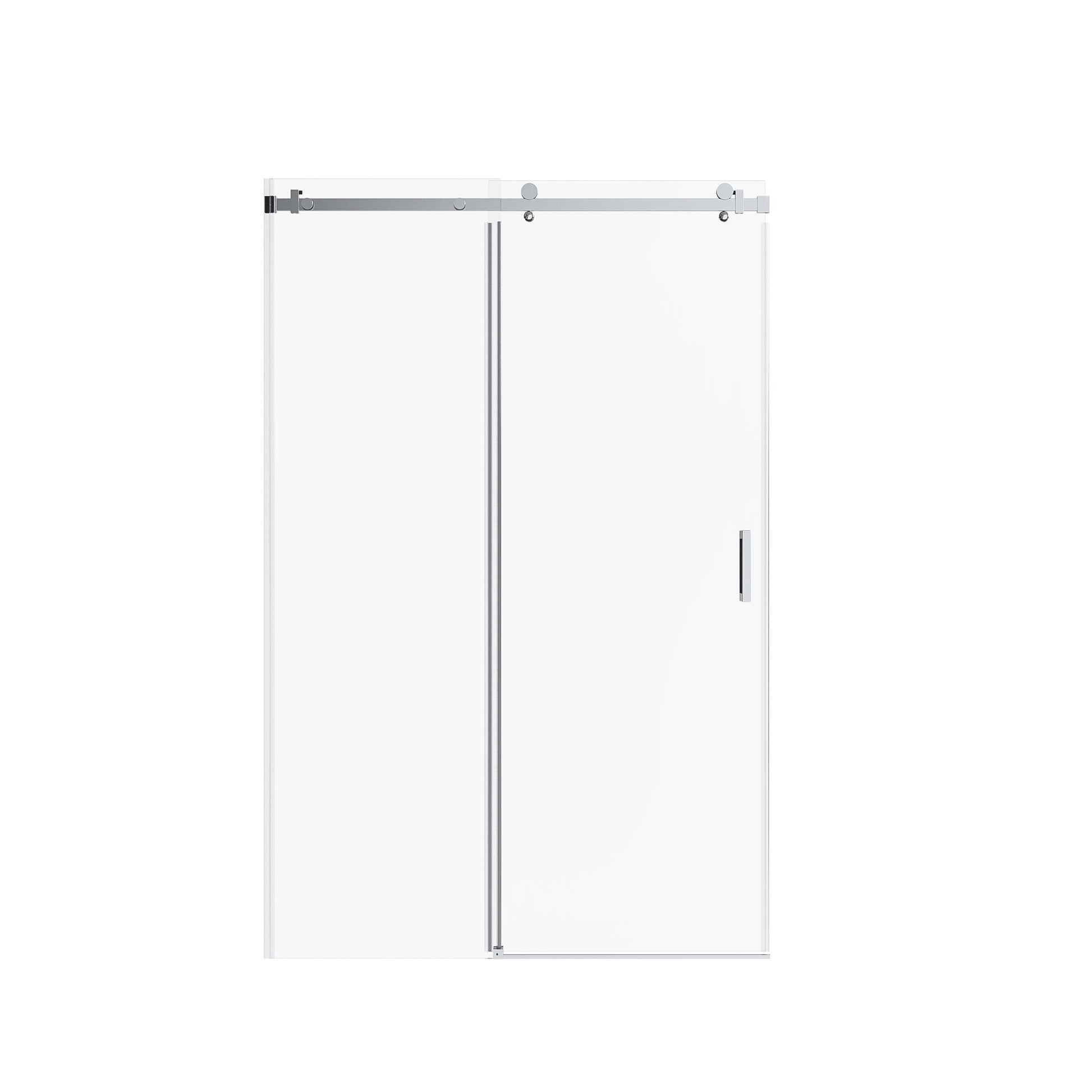 Frameless Single Sliding Shower Door, Sgcc Tempered Glass, Reversible