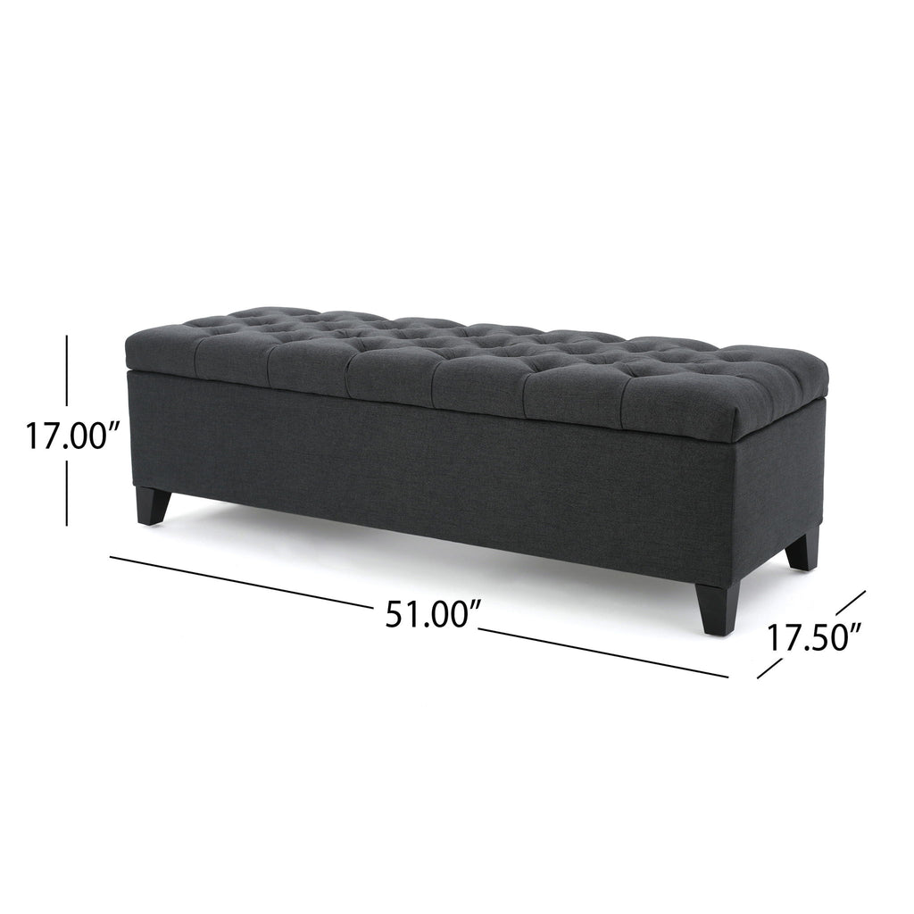 Glouster - Contemporary Storage Ottoman With Button Tufted Design