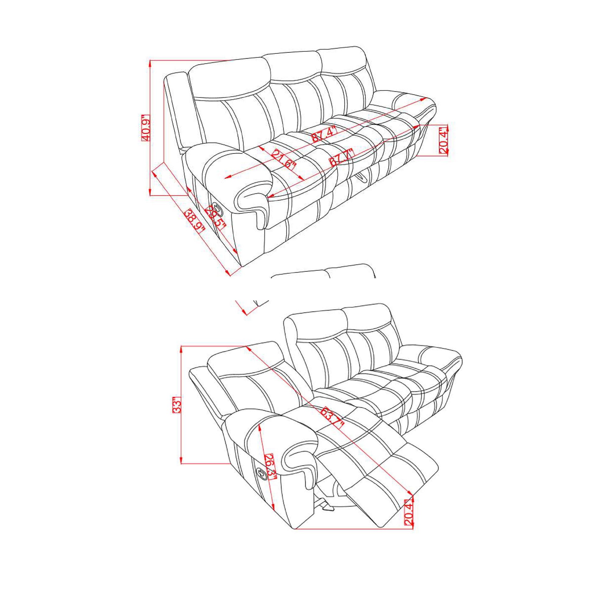 Jimny - Domino Power Reclining Sofa
