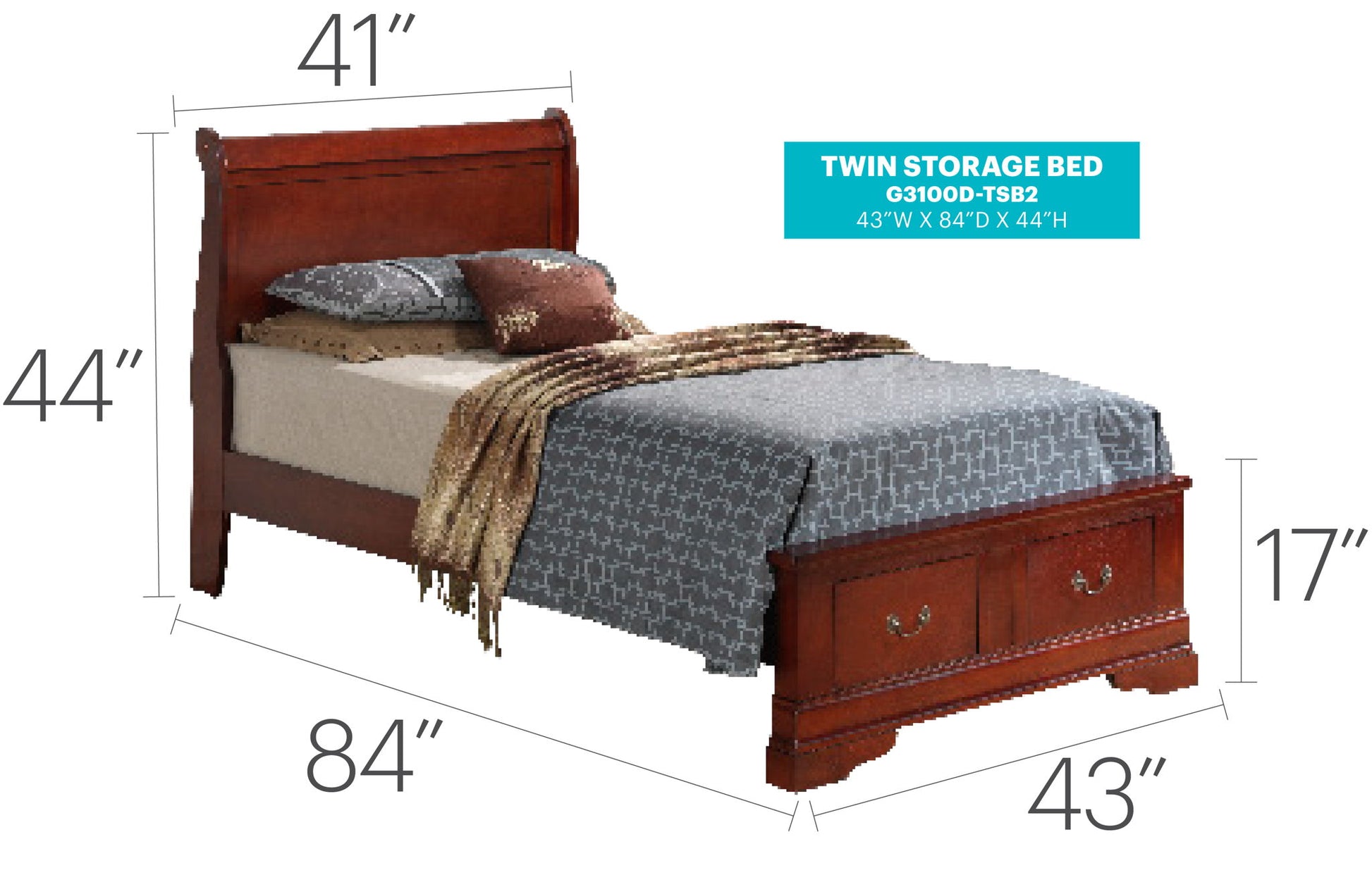 Upholstered Panel Sleigh Bed Design