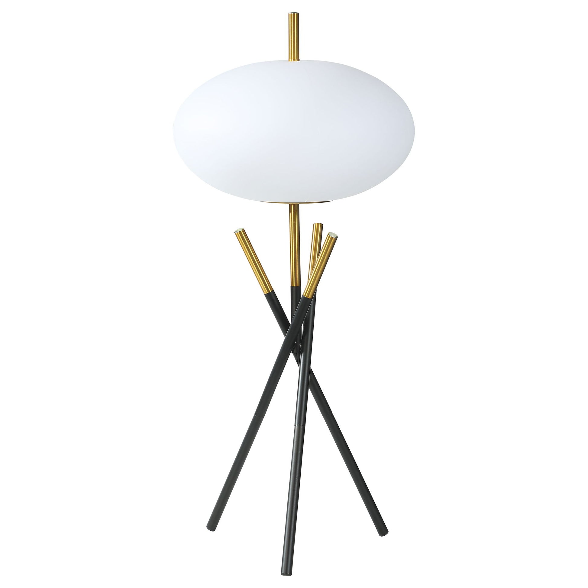 Clarendon - Orb Shade Tripod Table Lamp Desk & Bedside Lamp - Black