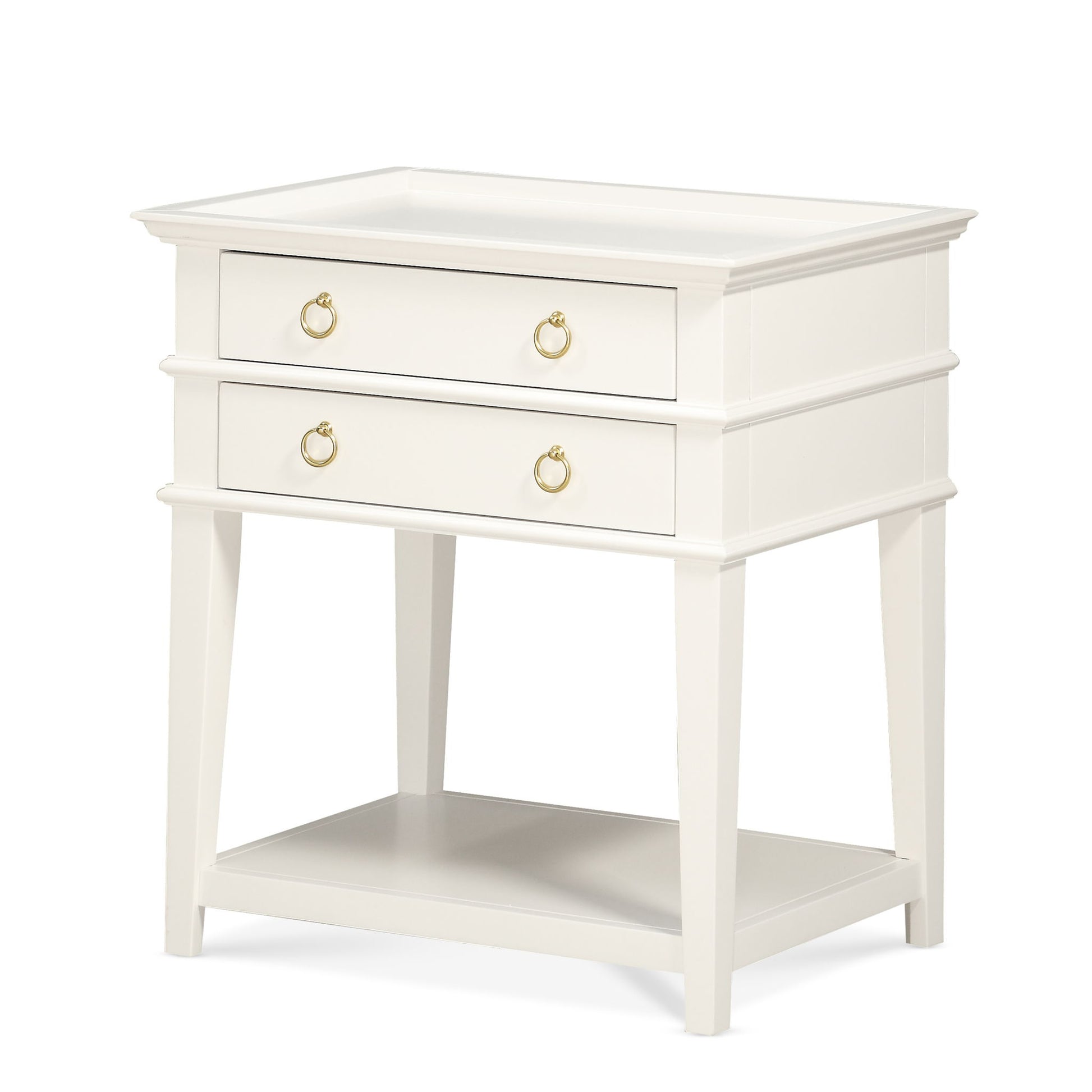 Carmona - 2 Drawer Tray Top Nightstand Pulls