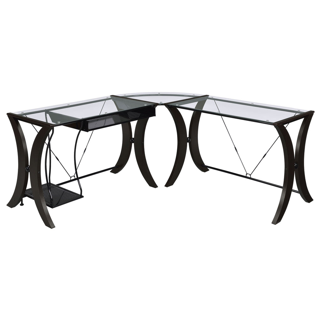Henley - L Shape Computer Desk - Cappuccino
