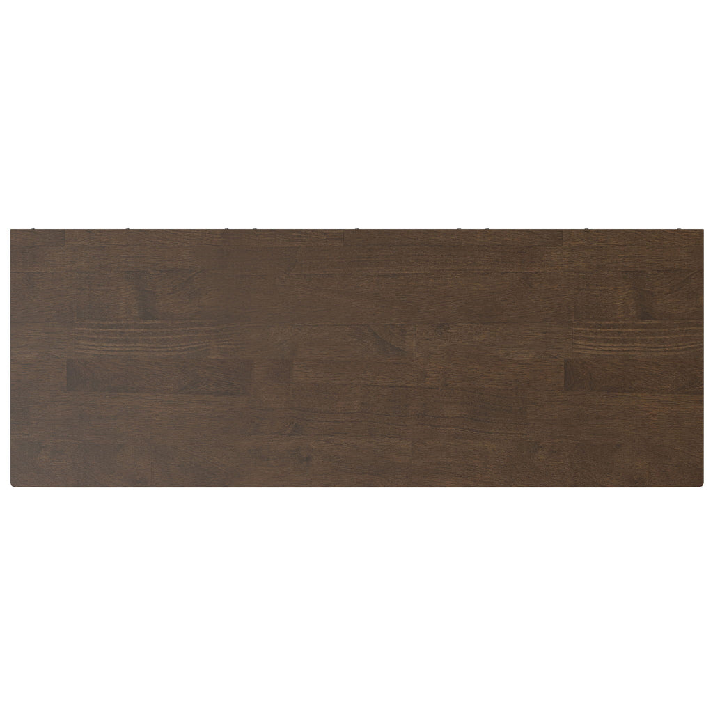 Harper - Low 6 Cube Storage With Drawers - Walnut Brown