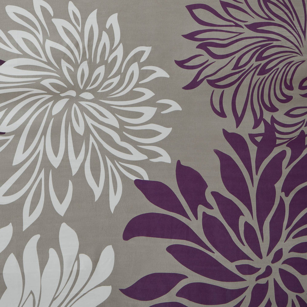 Maible - Printed Floral Shower Curtain - Purple