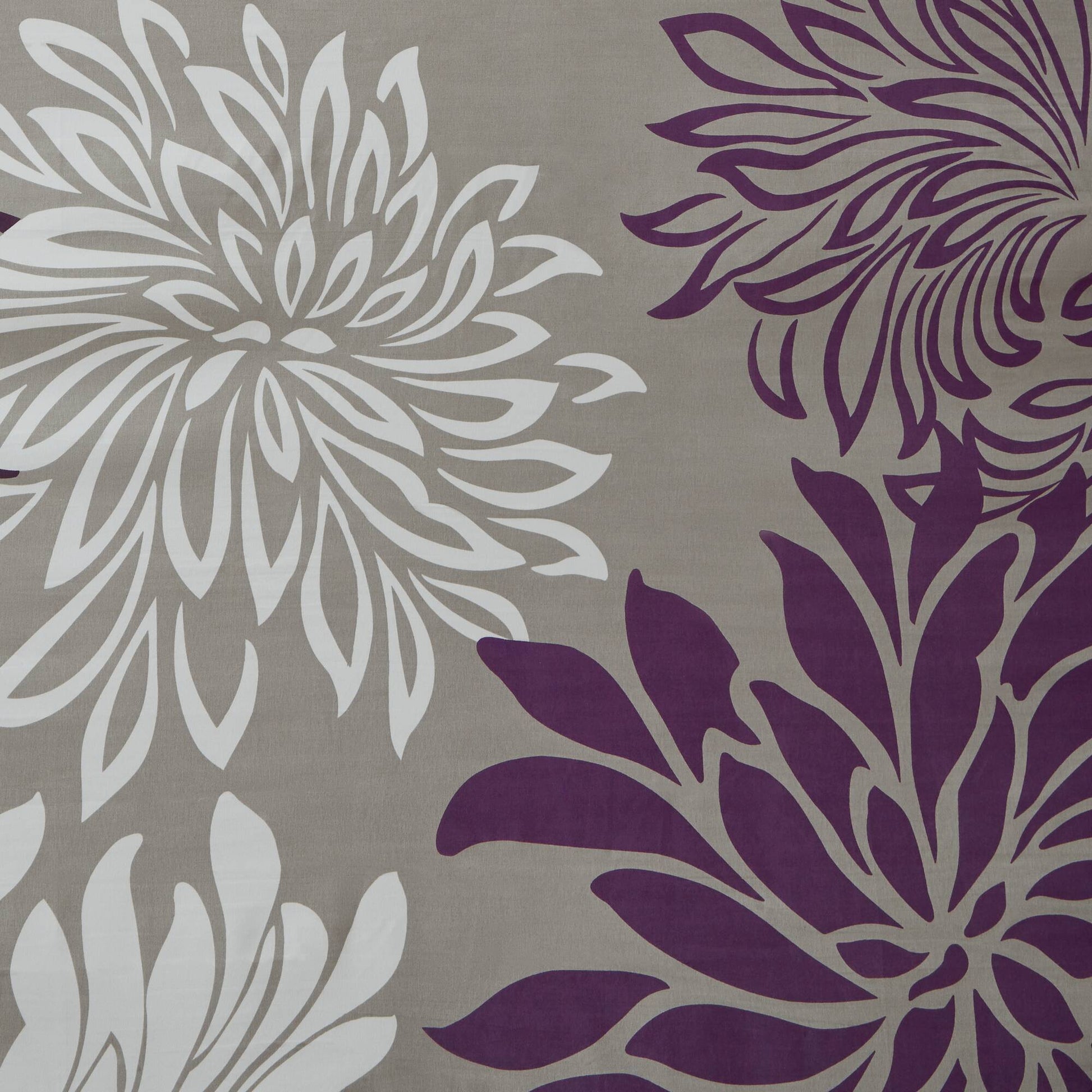 Maible - Printed Floral Shower Curtain - Purple