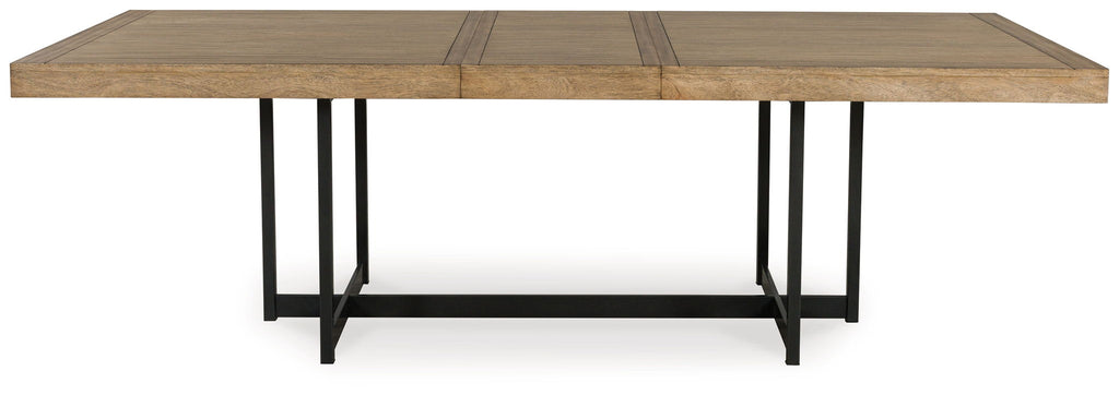 Tomtyn - Rectangular Dining Room Extension Table - Light Brown