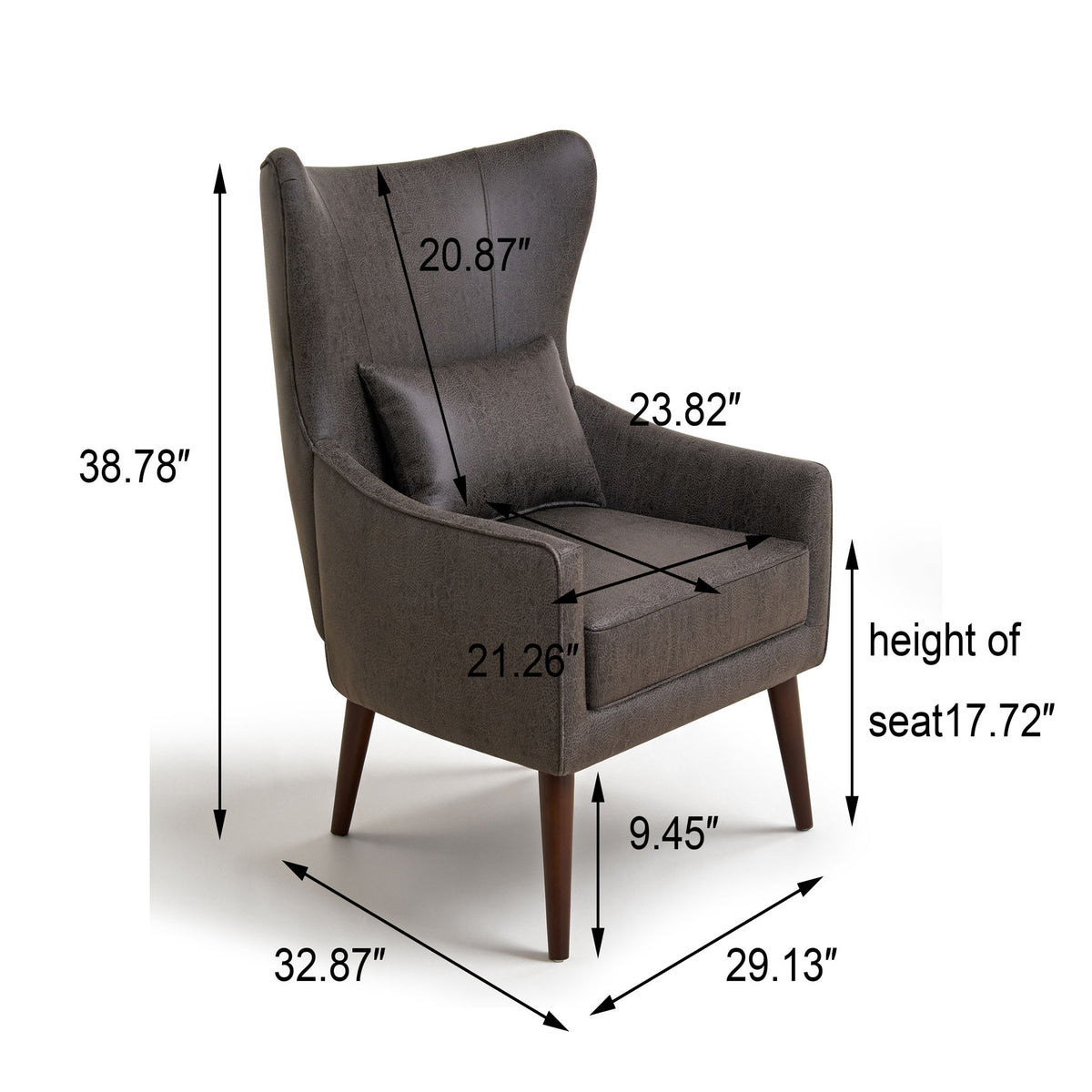 Leisure Chair With Curved Backrest