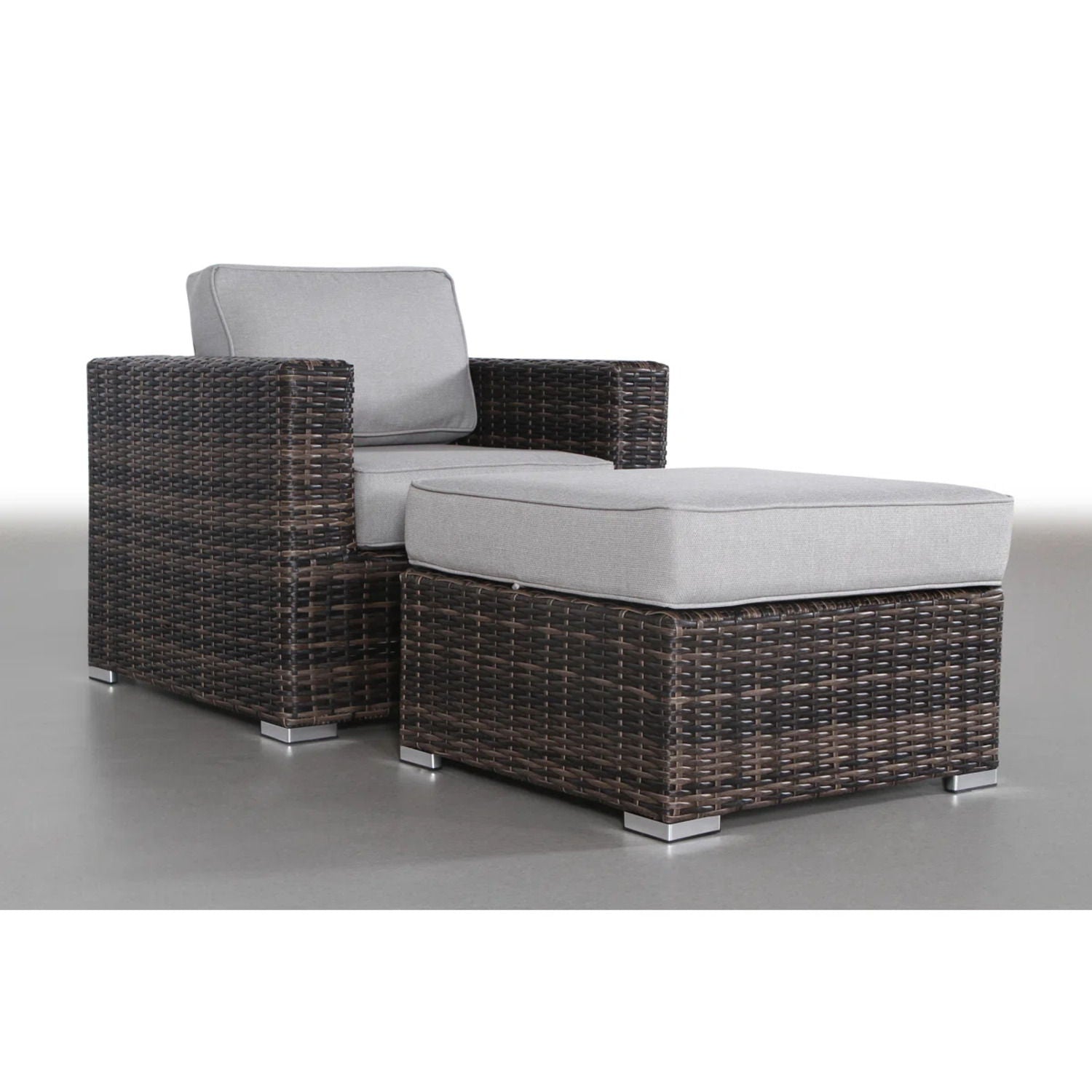 Outdoor Patio Chair Set For Patio With Foam Cushions