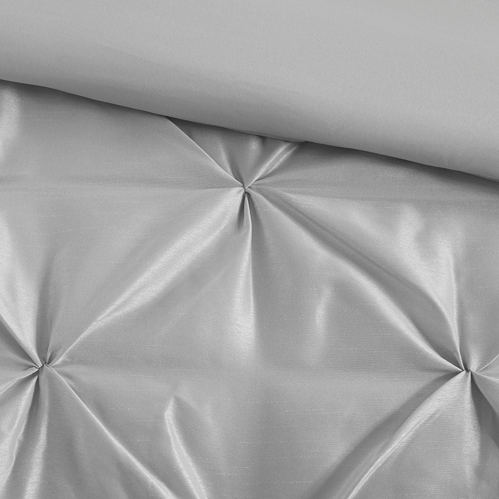 Laurel - King 7 Piece Tufted Comforter Set - Gray