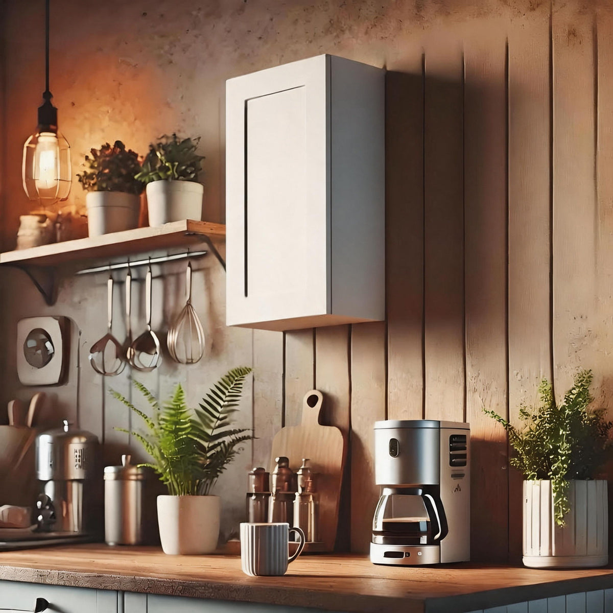 Shaker Wall Cabinet With 2 Adjustable Shelves