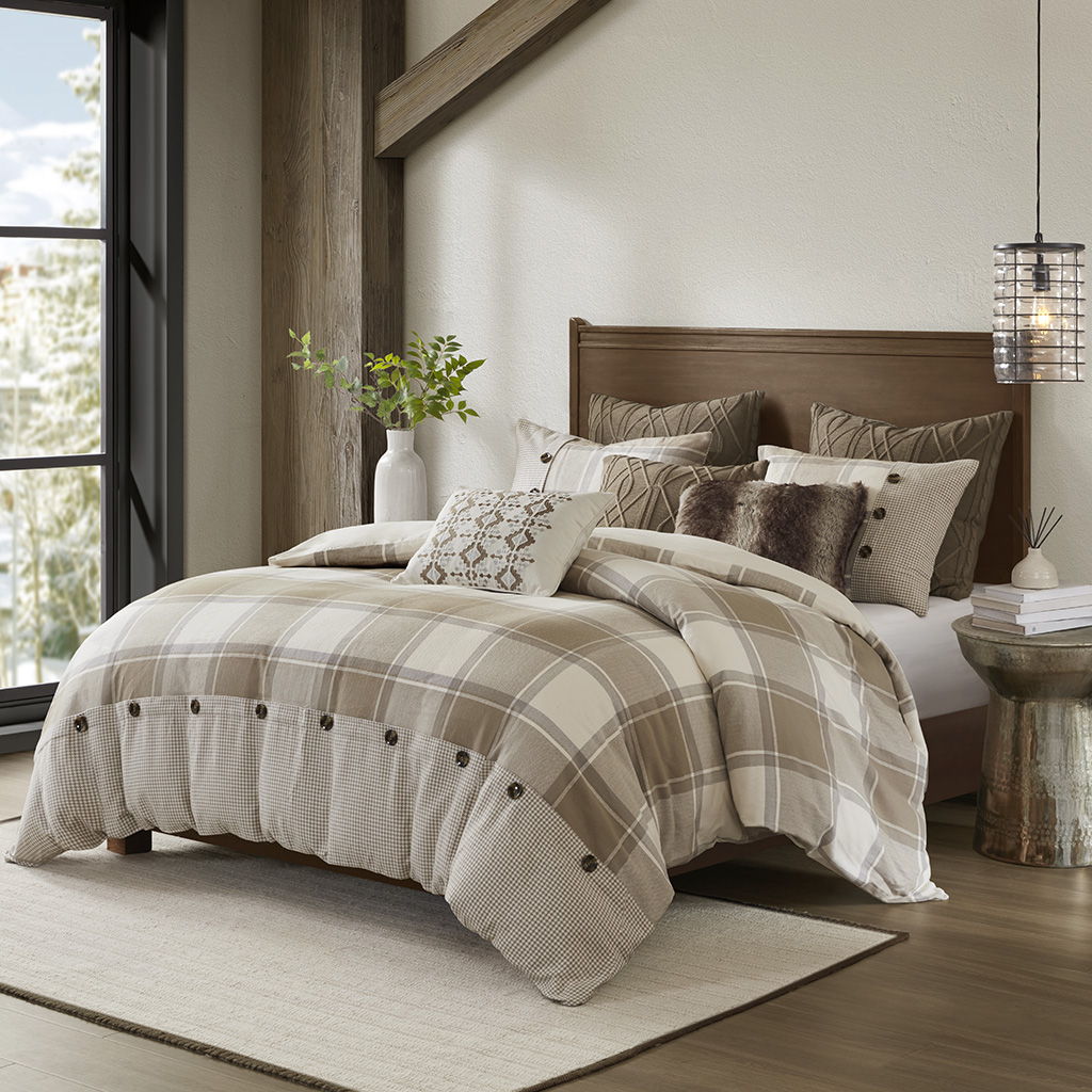 Urban Cabin - 8 Piece Queen Comforter Set - Neutral