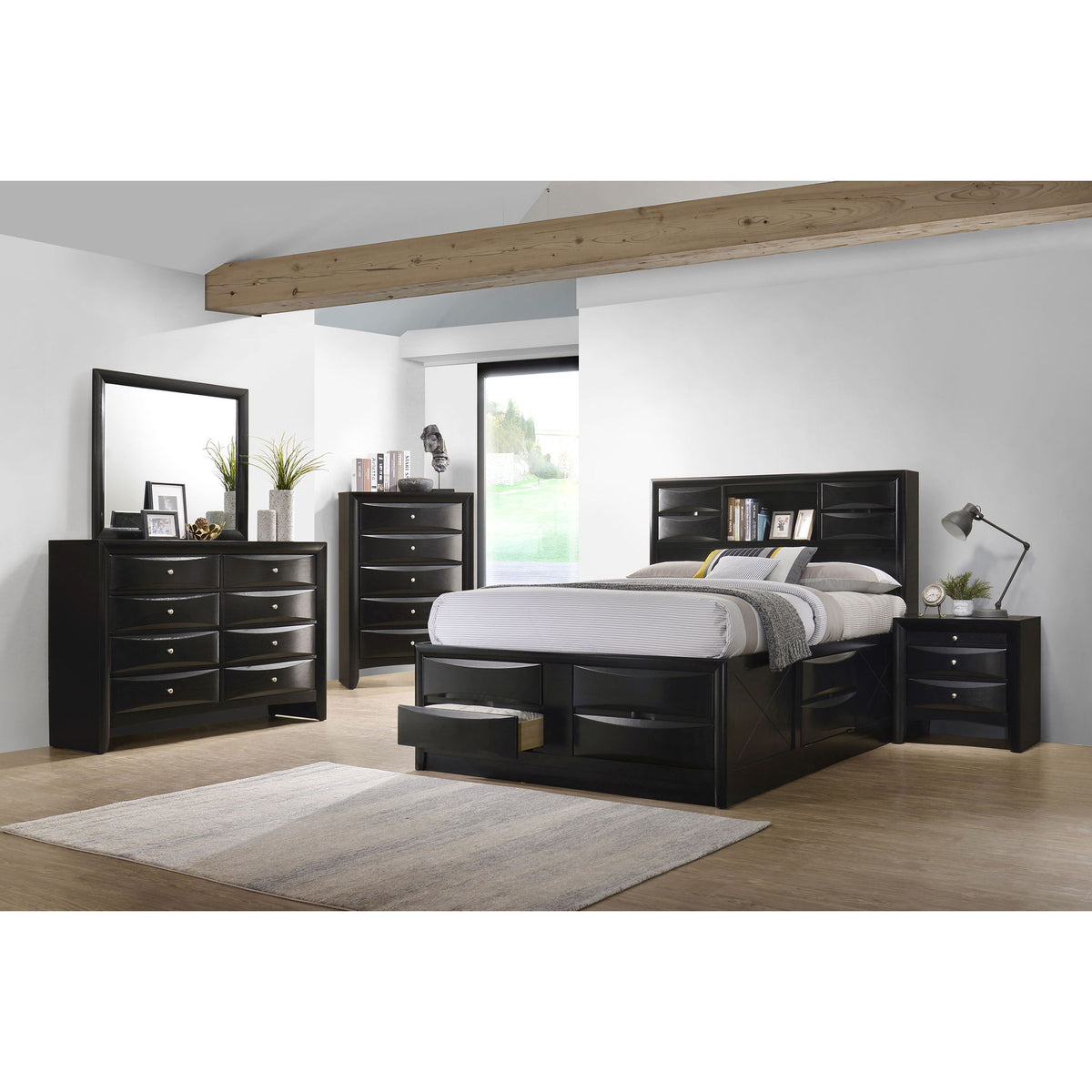 Palamino - 5 Piece Eastern King Bedroom Set - Black