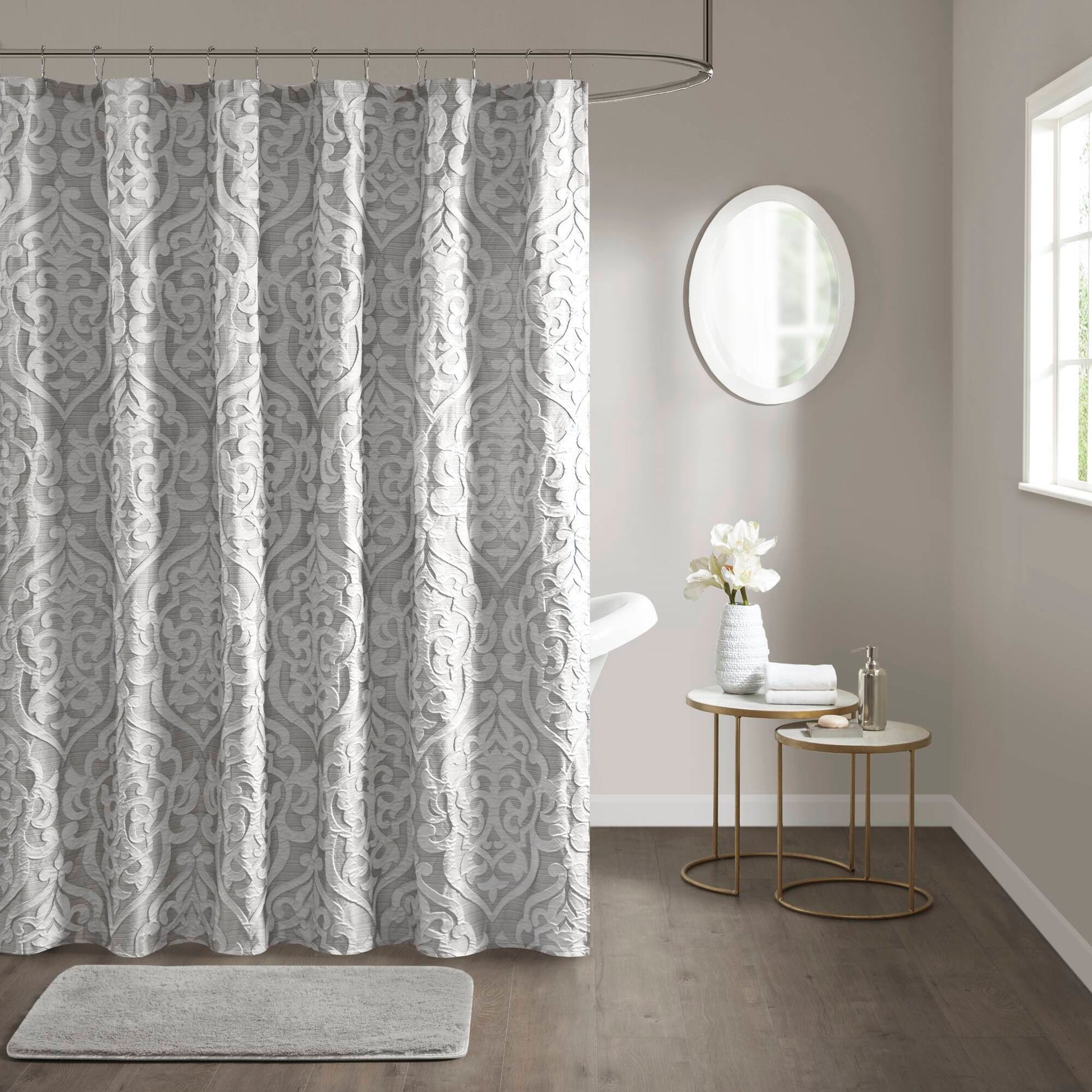 Odette - Shower Curtain - Silver