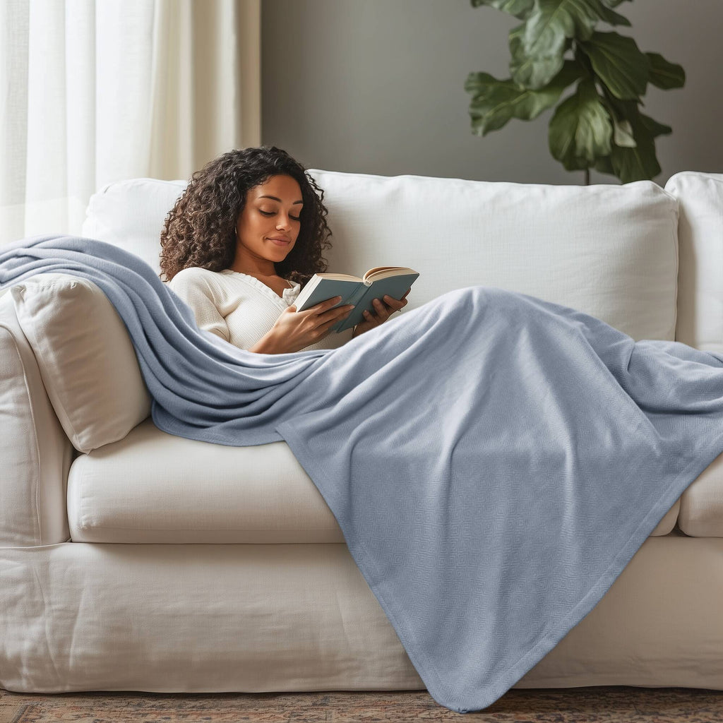 Bamboo Cotton - Twin Rayon From Blanket - Light Blue