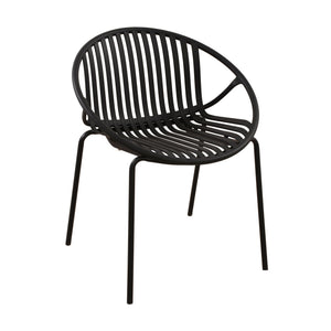 7 Piece Outdoor Modern Dining Set With Stackable Chairs