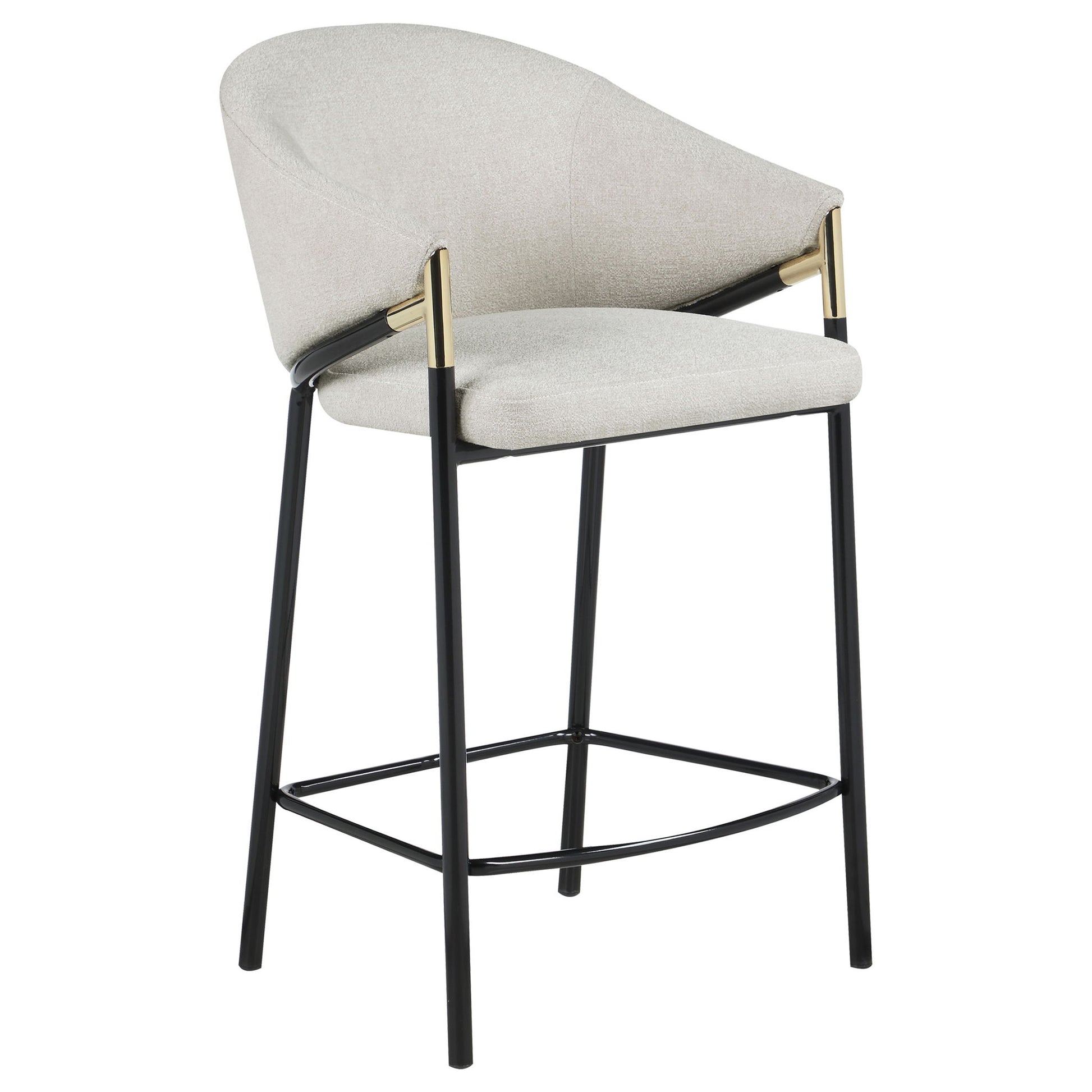 Sloped Arm Counter Stools (Set of 2) - Beige