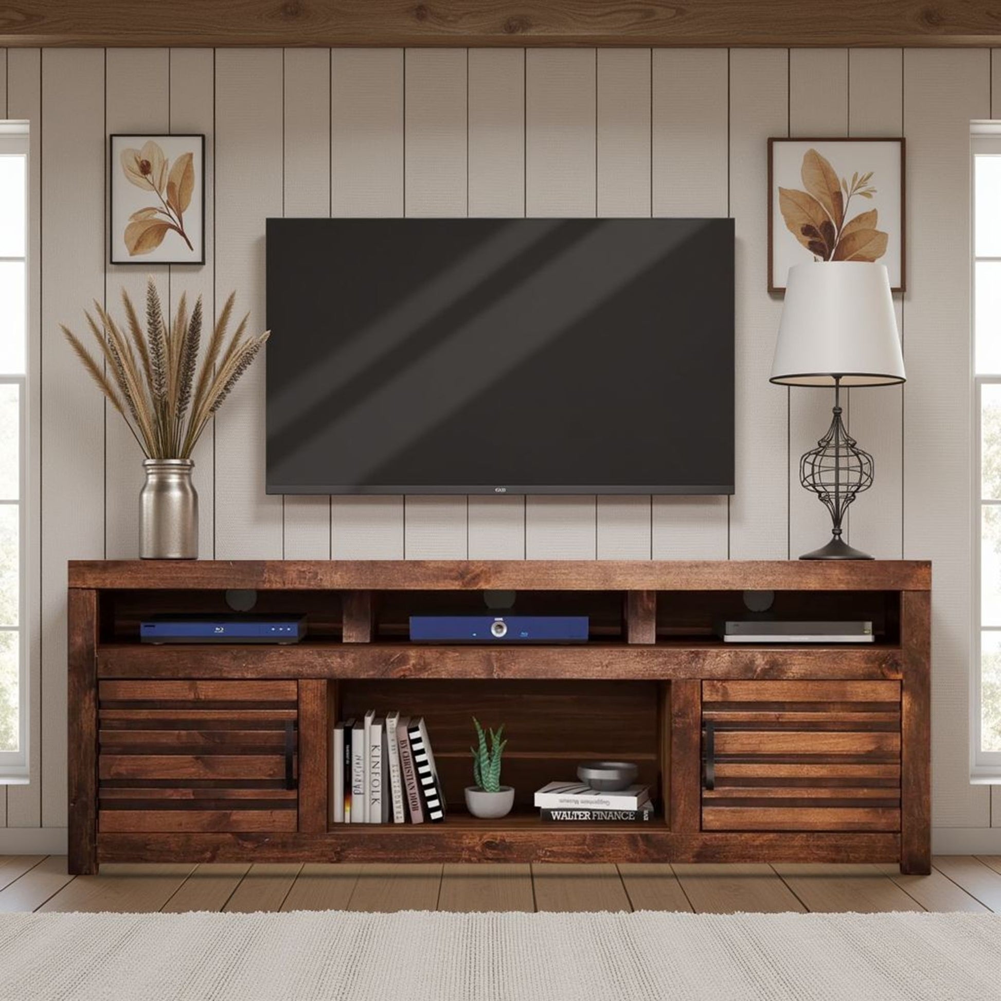 Console TV Stand For TVs Up To 85" - Whiskey