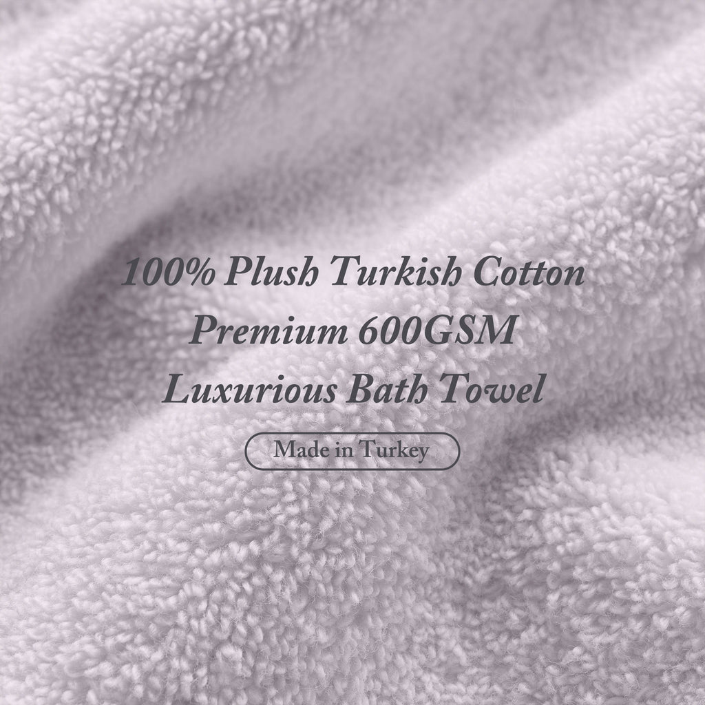 Turkish - 6 Piece Bath Towel Set - Lavender
