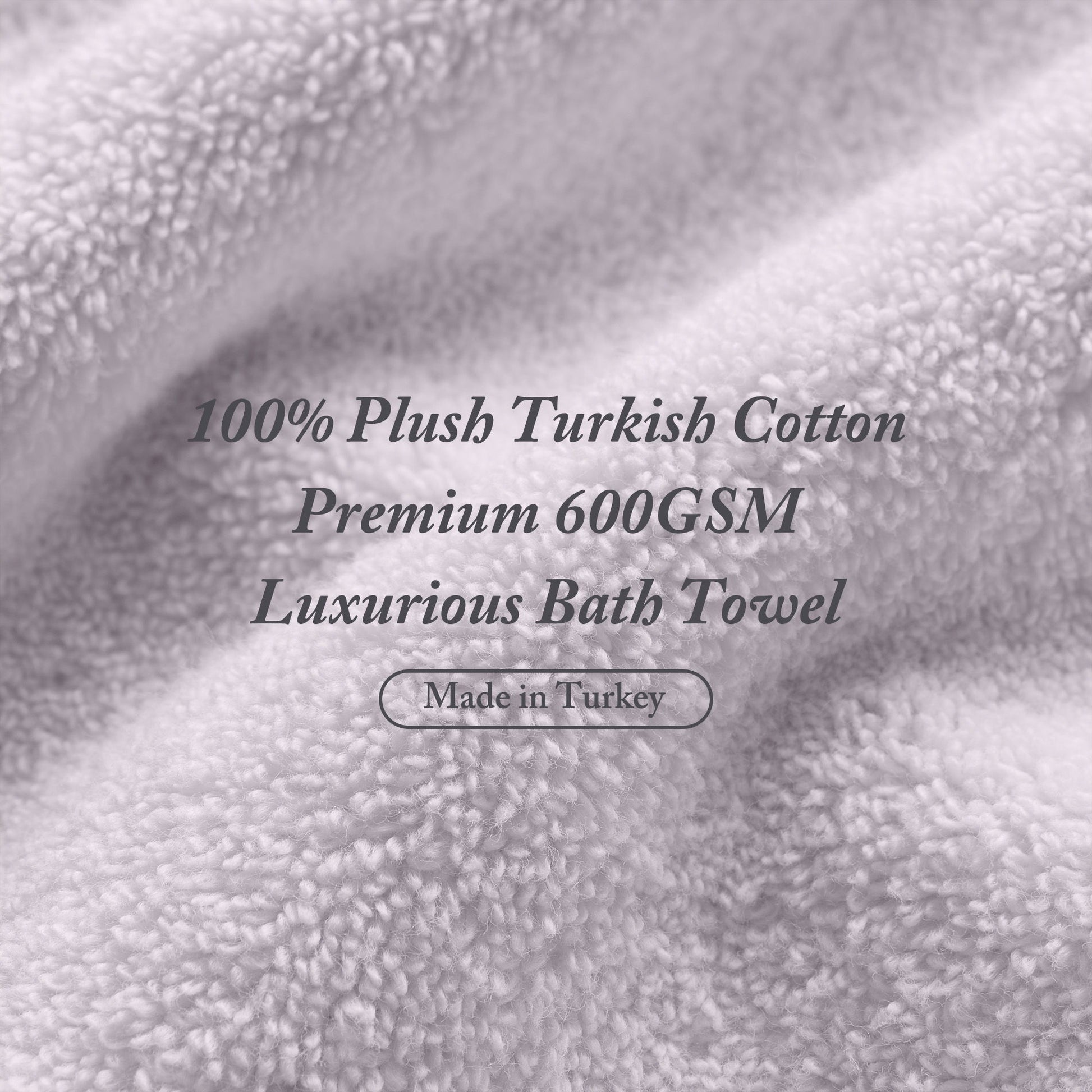 Turkish - 6 Piece Bath Towel Set - Lavender