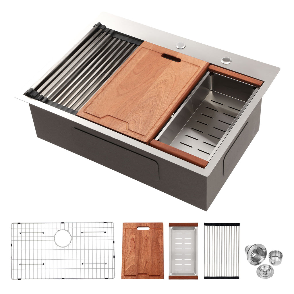 Drop In Kitchen Sink Stainless Steel 16 Gauge