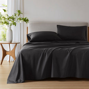 Cotton 144TC - Queen Solid Sheet Set - Black