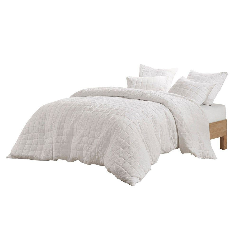 Cocoon - Quilt Top Euro Sham - White