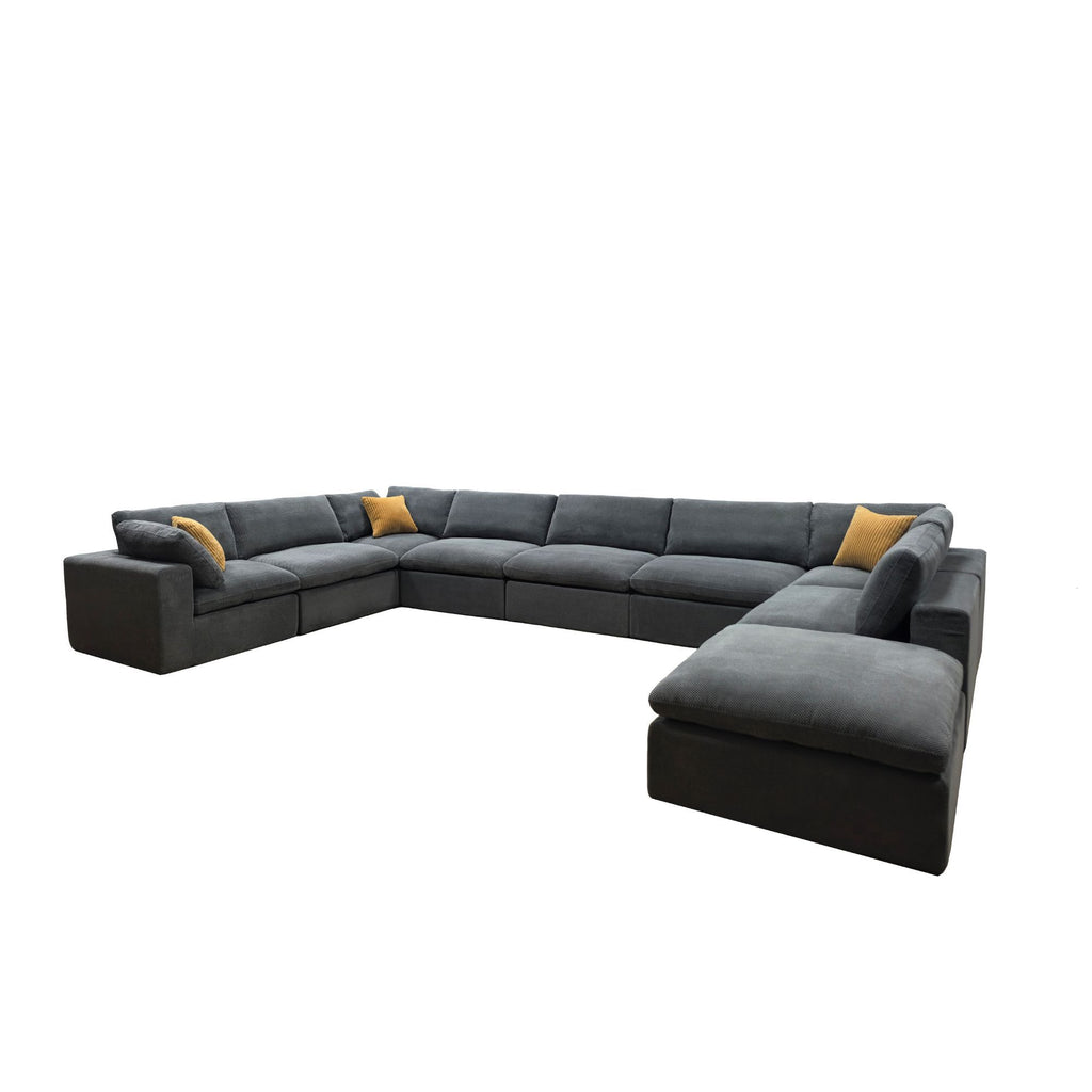 Custom Configuration Modular Sectional & Toss Pillows