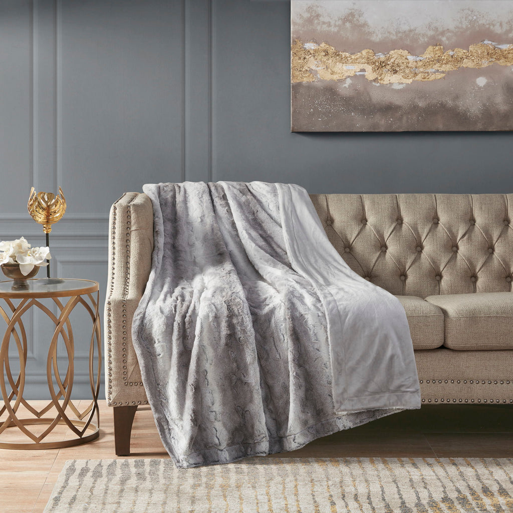 Zuri - 108" x 90" Blanket - Gray