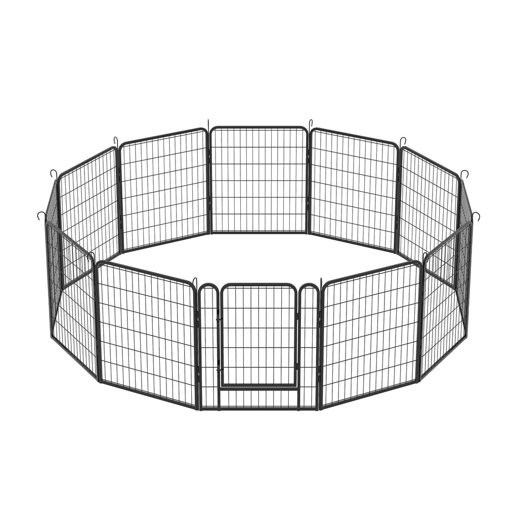Heavy Duty Metal Playpen With Door, Dog Fence Pet Exercise Pen For Outdoor, Indoor