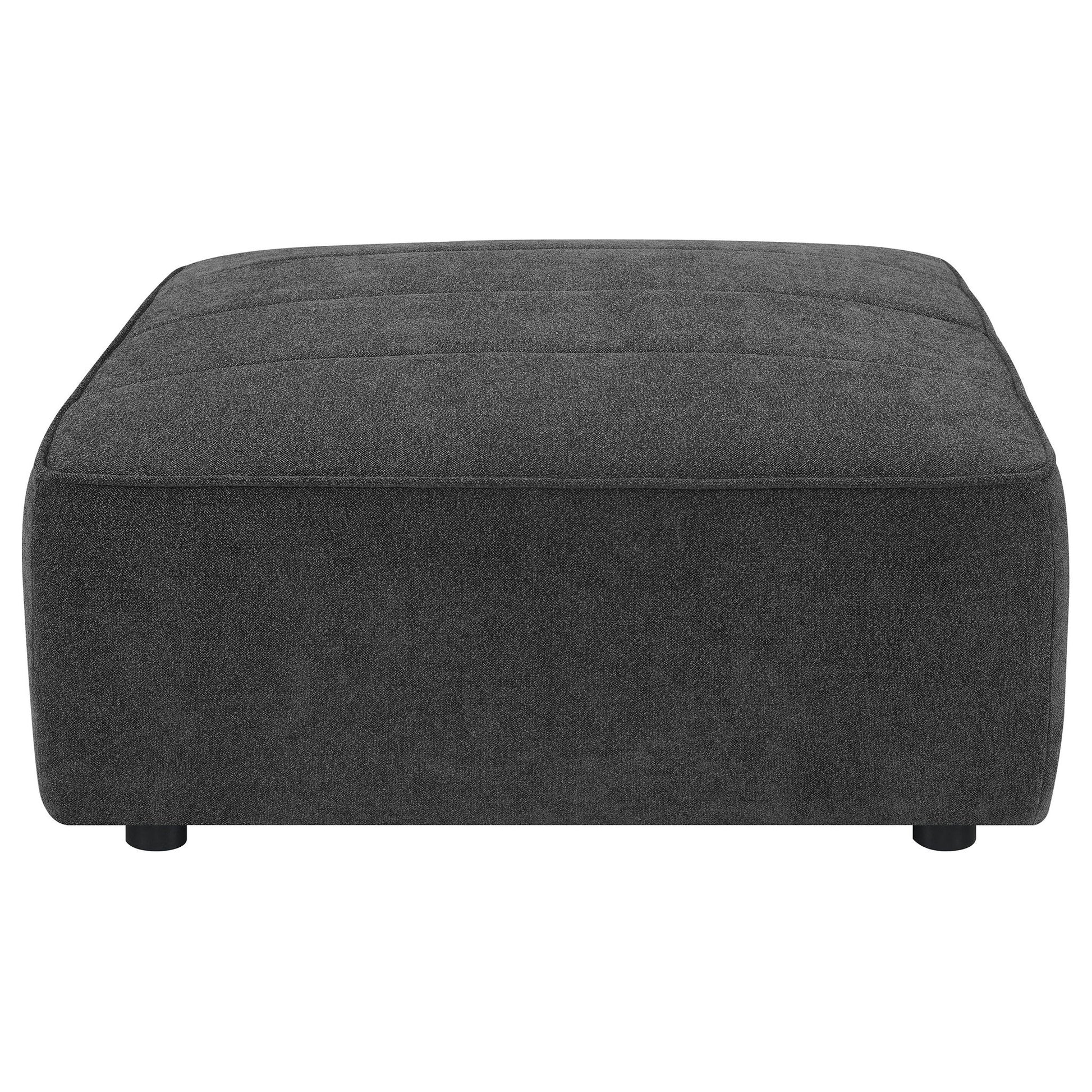 Ortega - Square Ottoman - Charcoal