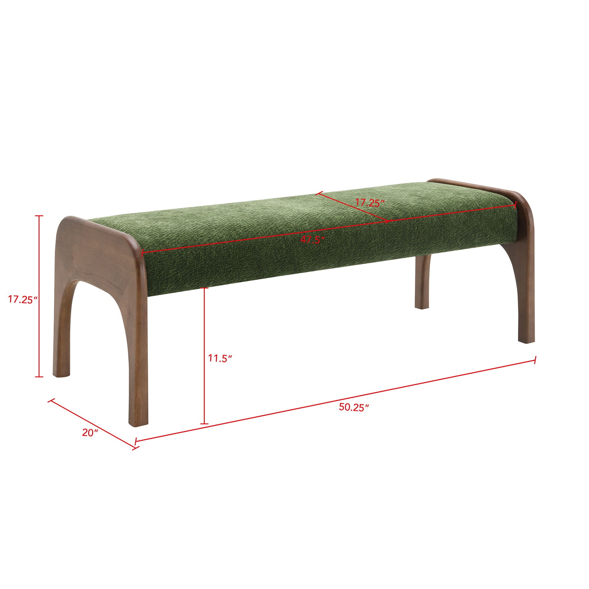 Long Bench For Kitchen - Green