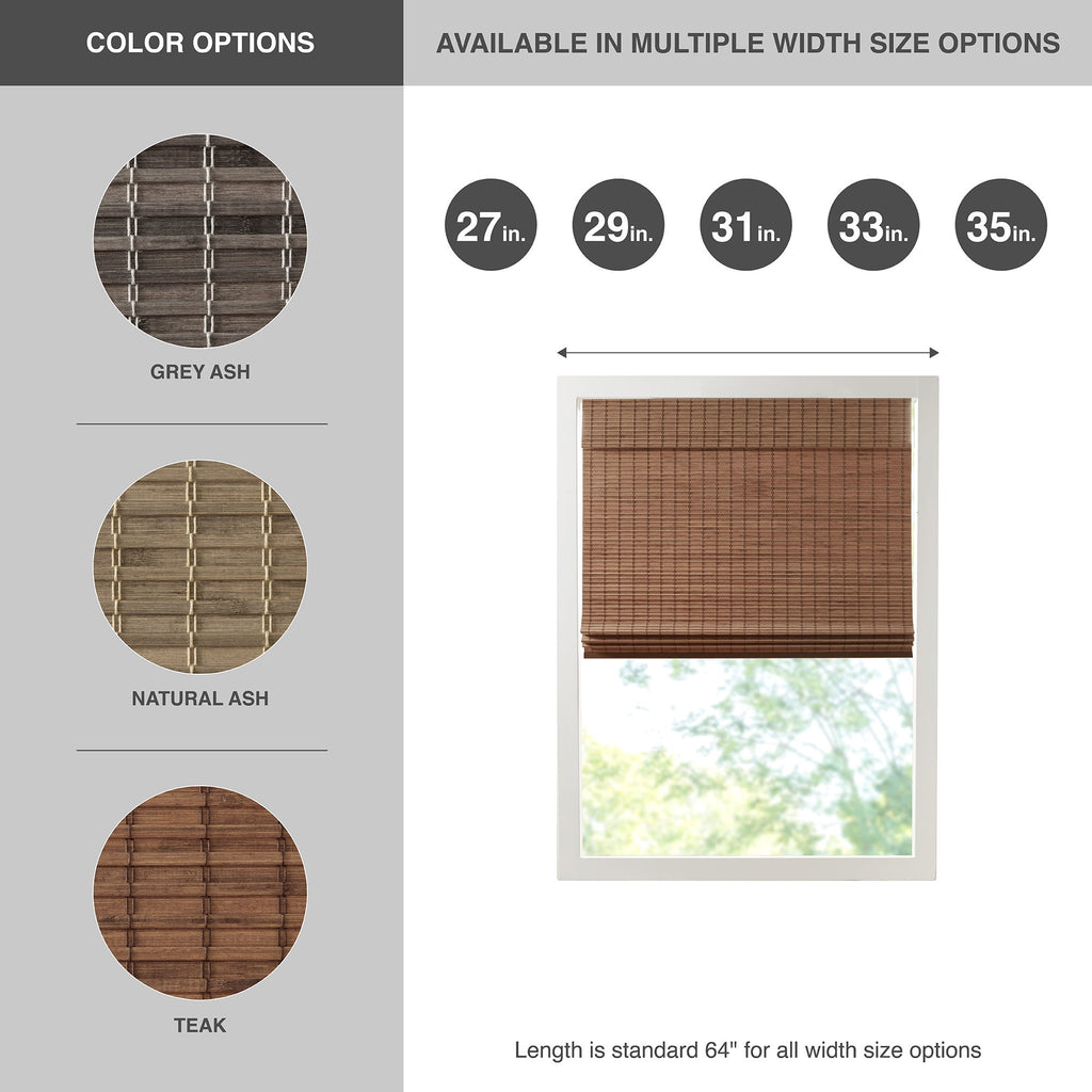 Eastfield - 29" Light Filtering Roman Shade - Teak