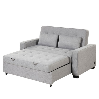 Gewnee - Upholstered ll Out Sleeper Sofa Bed - Gray