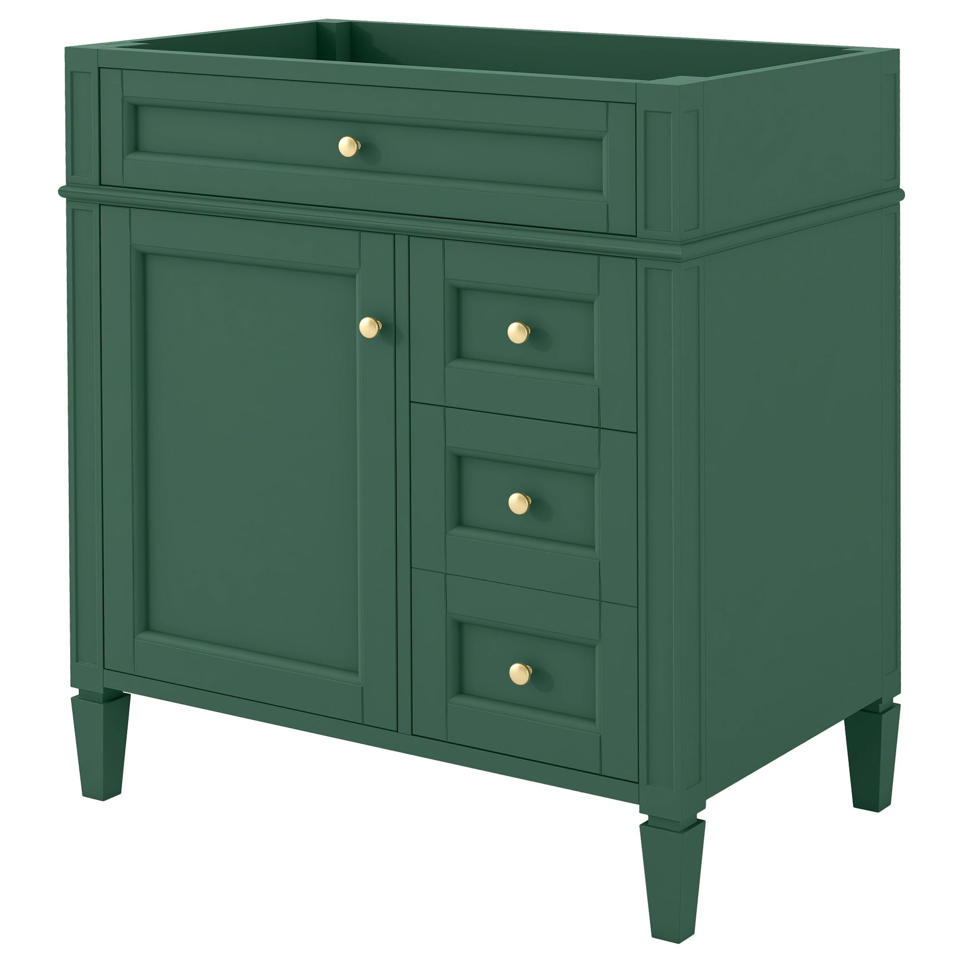 Bathroom Vanity With 2 Drawers And Tip-Out Drawer, Storage Cabinet