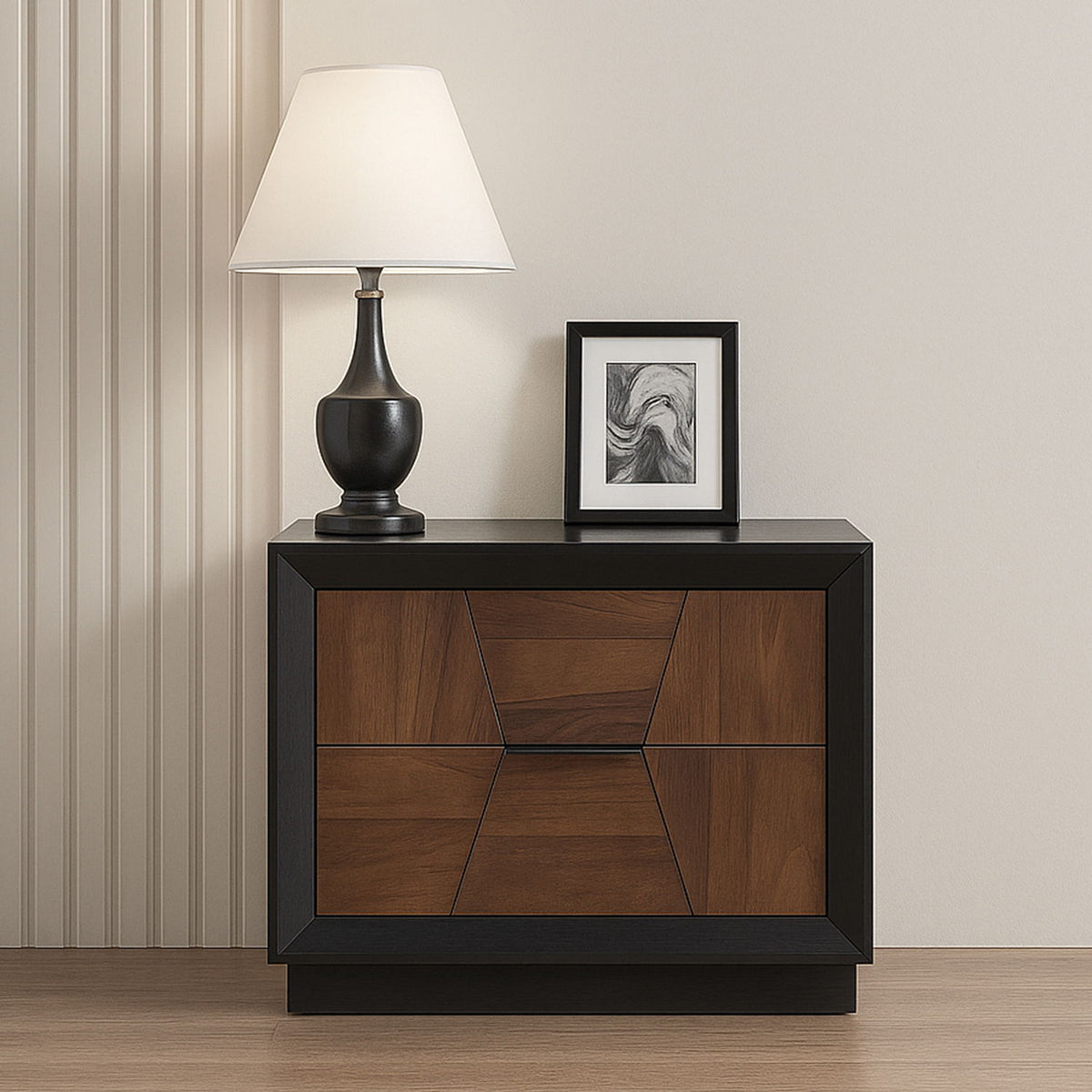 Houston - 2 Drawer Nightstand - Walnut