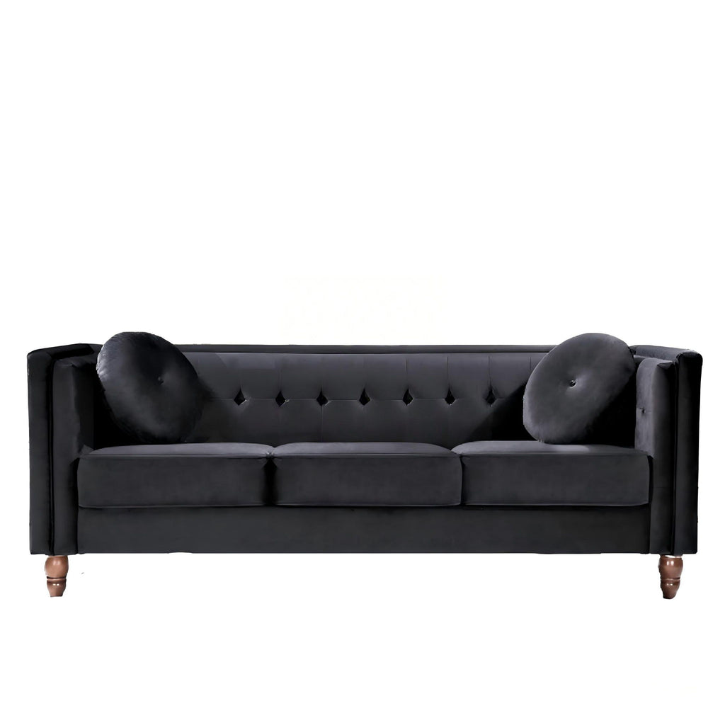 Chesterfield Sofa With Square Arms For Living Room